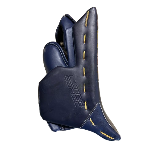 Bauer Supreme Ultrasonic - Bloqueur de gardien de but Pro Stock d'occasion (bleu marine/jaune/blanc)